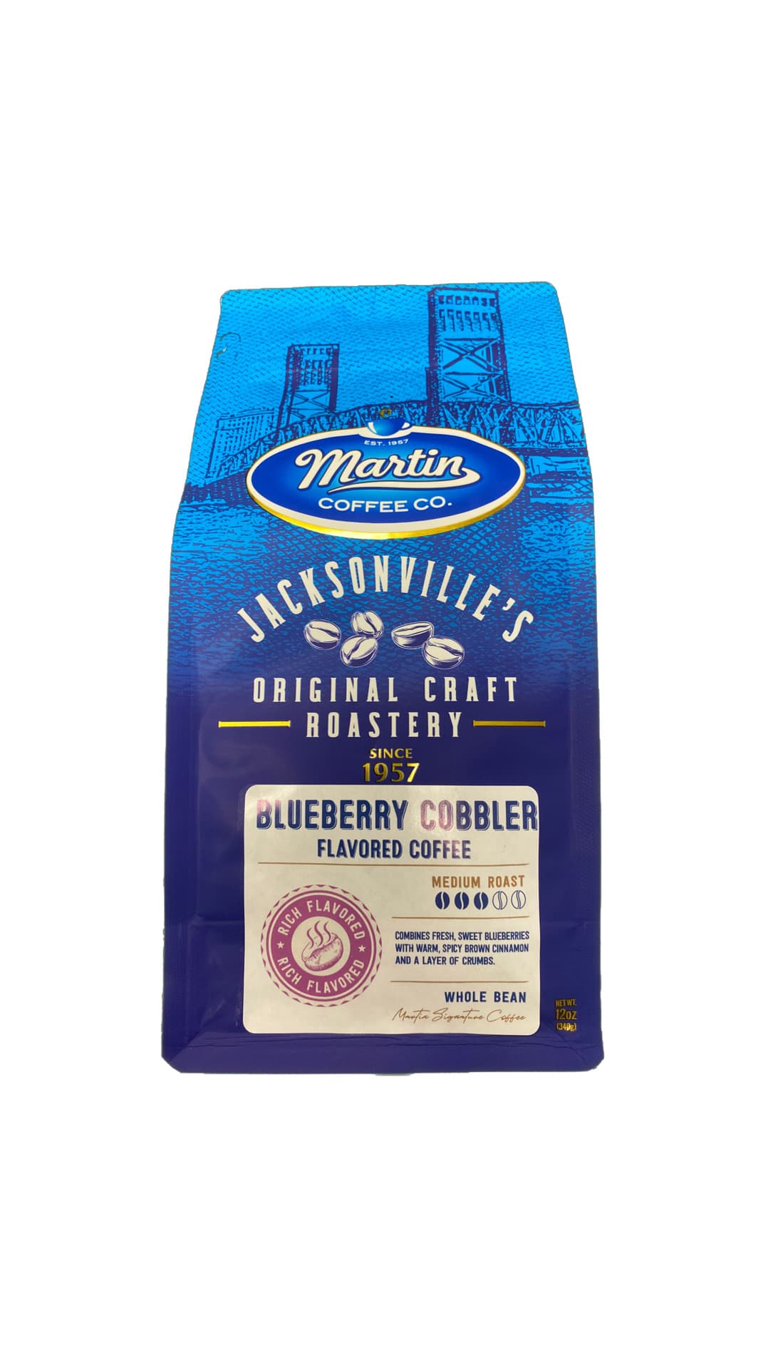 BLUEBERRY COBBLER FLAVORED COFFEE Martin Coffee Company