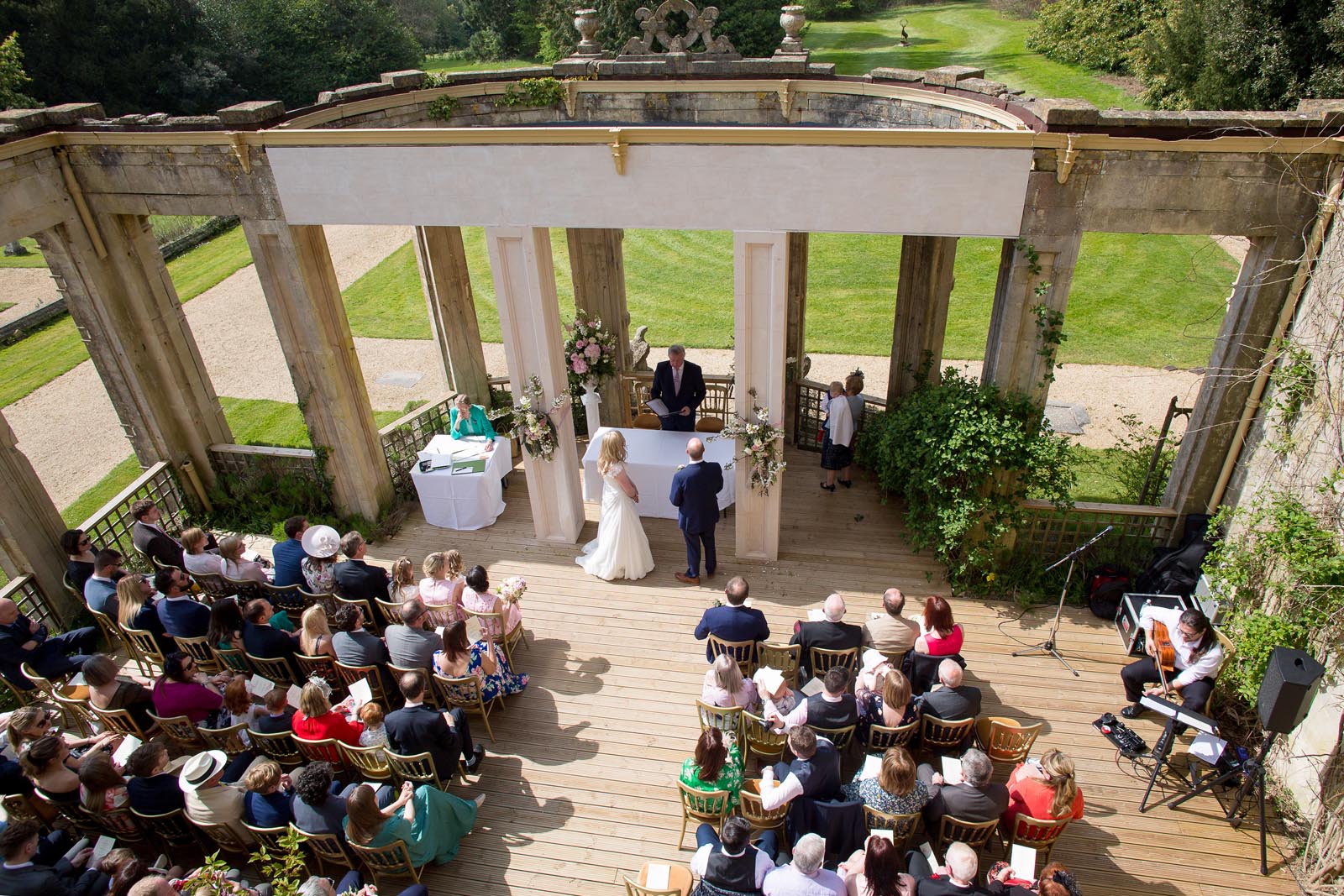 Outdoor wedding at Orchardleigh House Alice & Rob