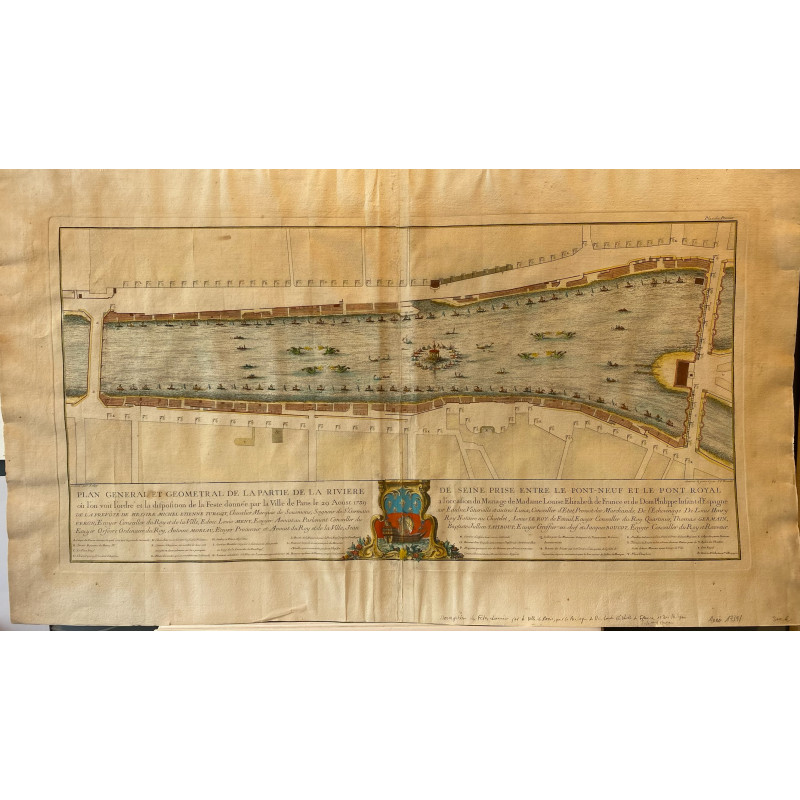 Plan général et géométral de la partie de la rivière de Seine prise