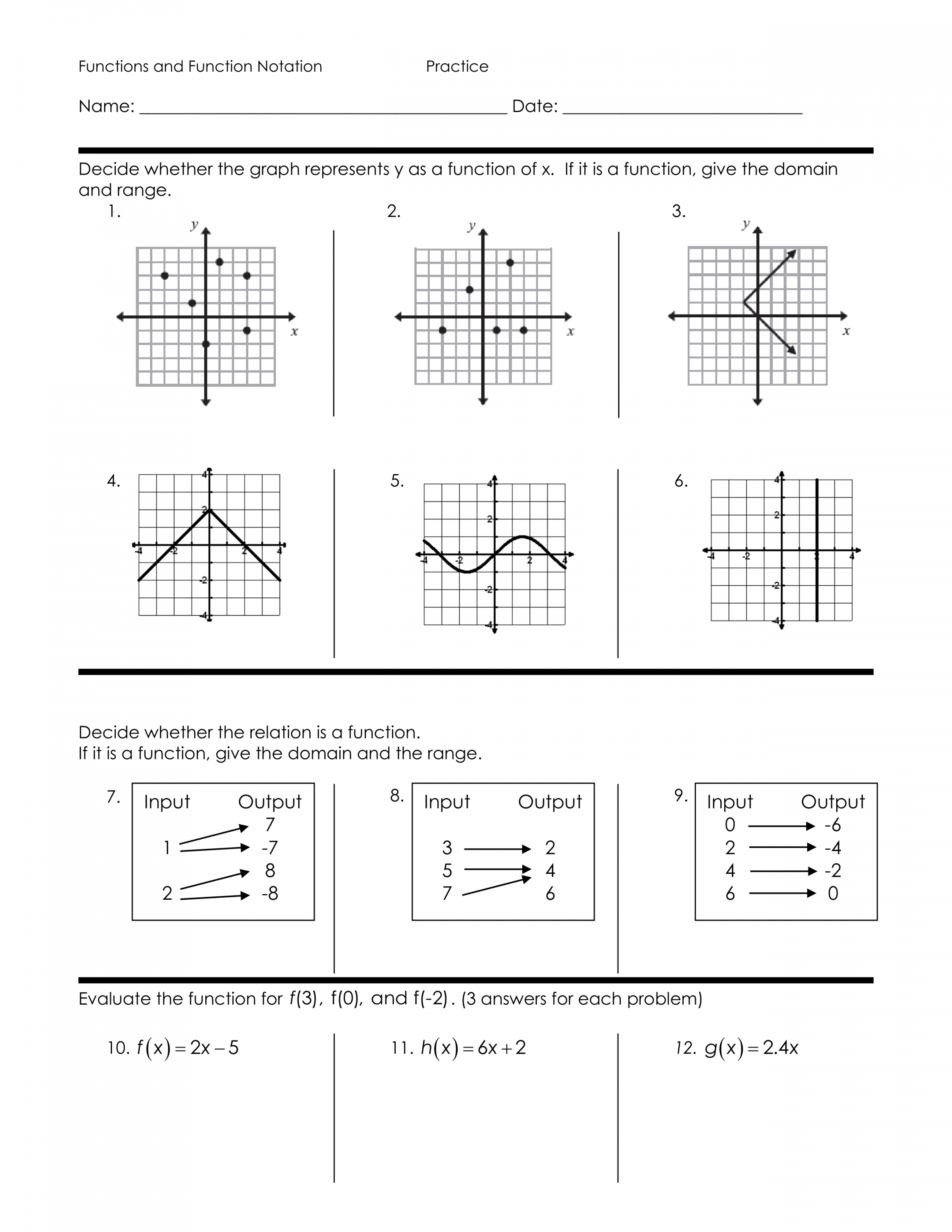 Function Notation Practice Worksheet Answers – Martin Lindelof