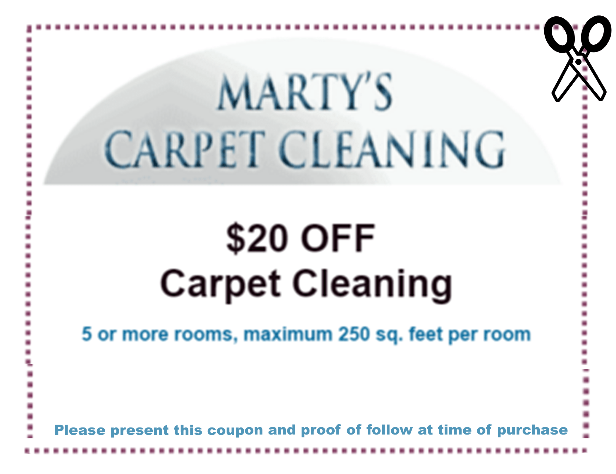 Coupons Marty's Carpet Cleaning