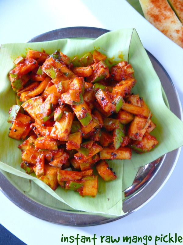 instant raw mango pickle recipe Marudhuskitchen