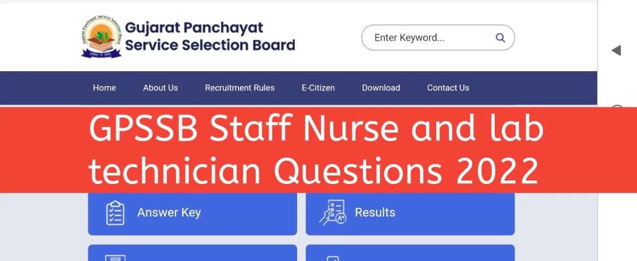 GPSSB Staff Nurse Question Paper 2022 (13032022) » MaruGujarat.App