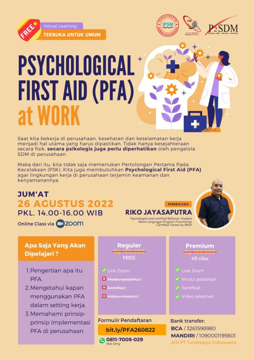 Psychological First Aid (PFA) at Work marumpa
