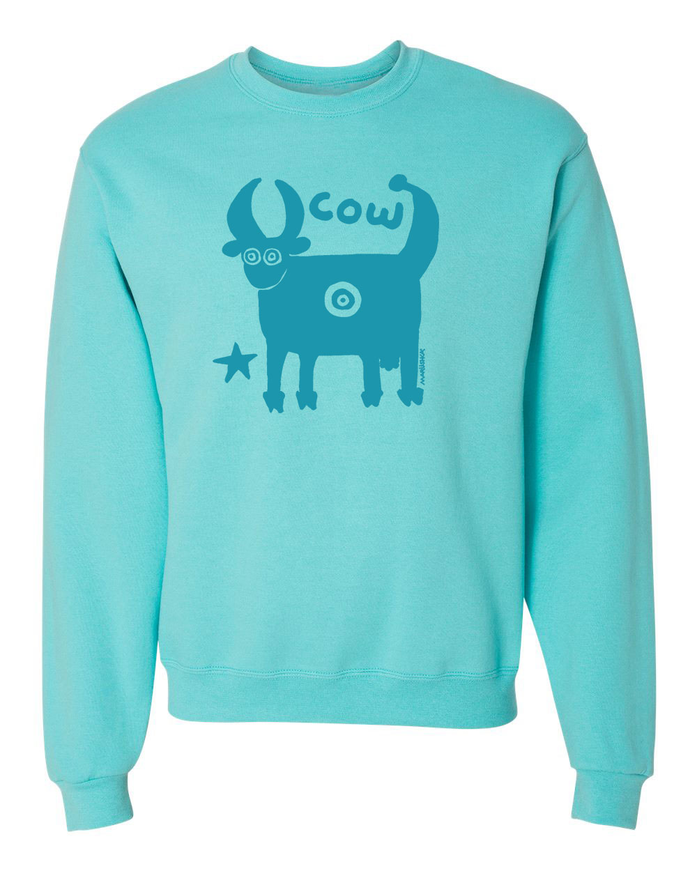 Crewneck Sweatshirt Folk Cow Marushka