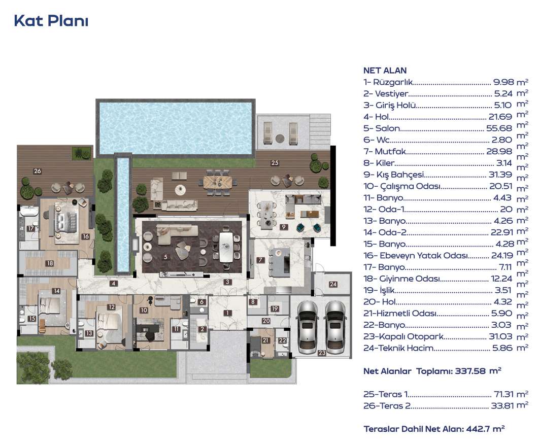 Kat Planları Marus İncek Konakları