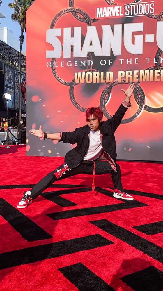 Andy Le Flips on the ShangChi Red Carpet!