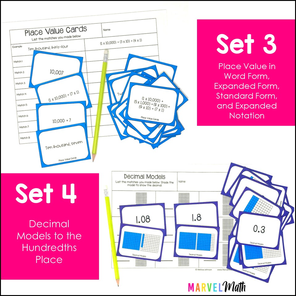 Place Value Card Games Bundle - Marvel Math