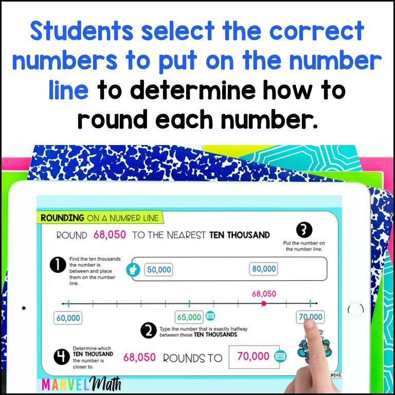 Rounding to the Nearest 10,000 - Digital Activities - Marvel Math