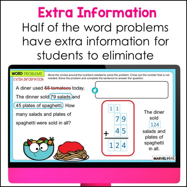 2 Digit Addition with Regrouping #6 - Word Problems - Marvel Math