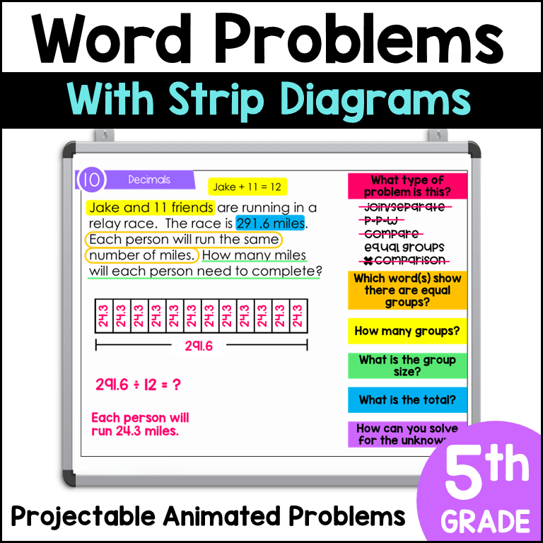 5th Grade Step-by-Step Animated Word Problems - Marvel Math