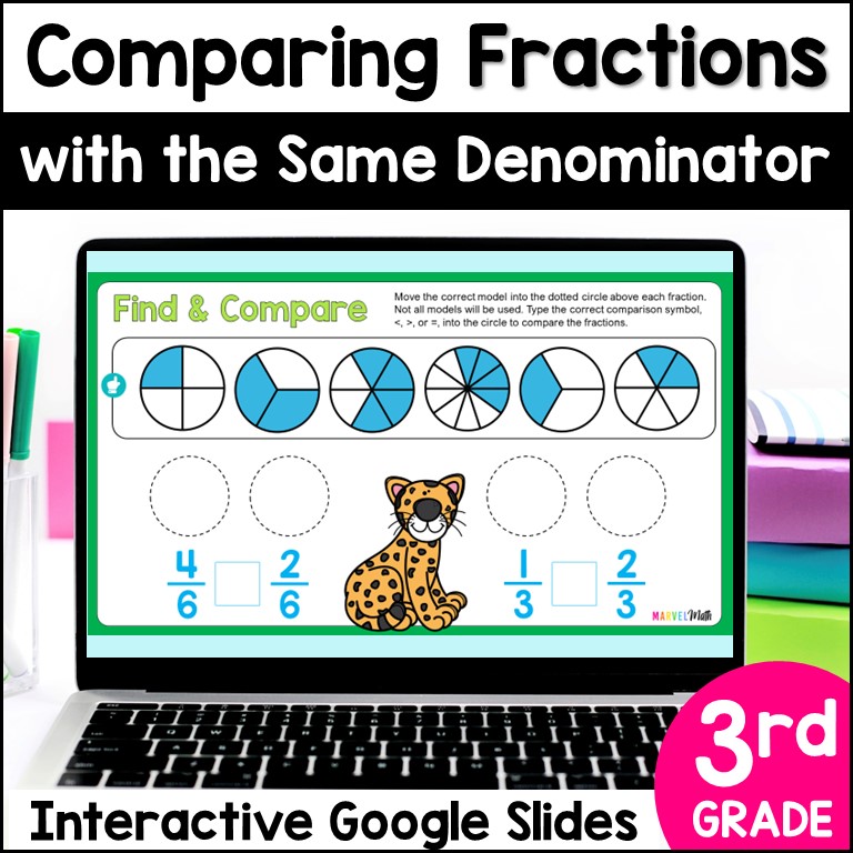 Comparing Fractions with the Same Denominator - Common Denominator