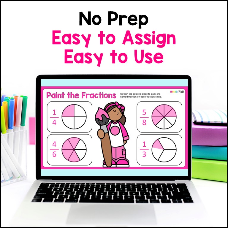 Introduction to Fractions - 3rd Grade Fractions Google Slides TEKS 3.3A