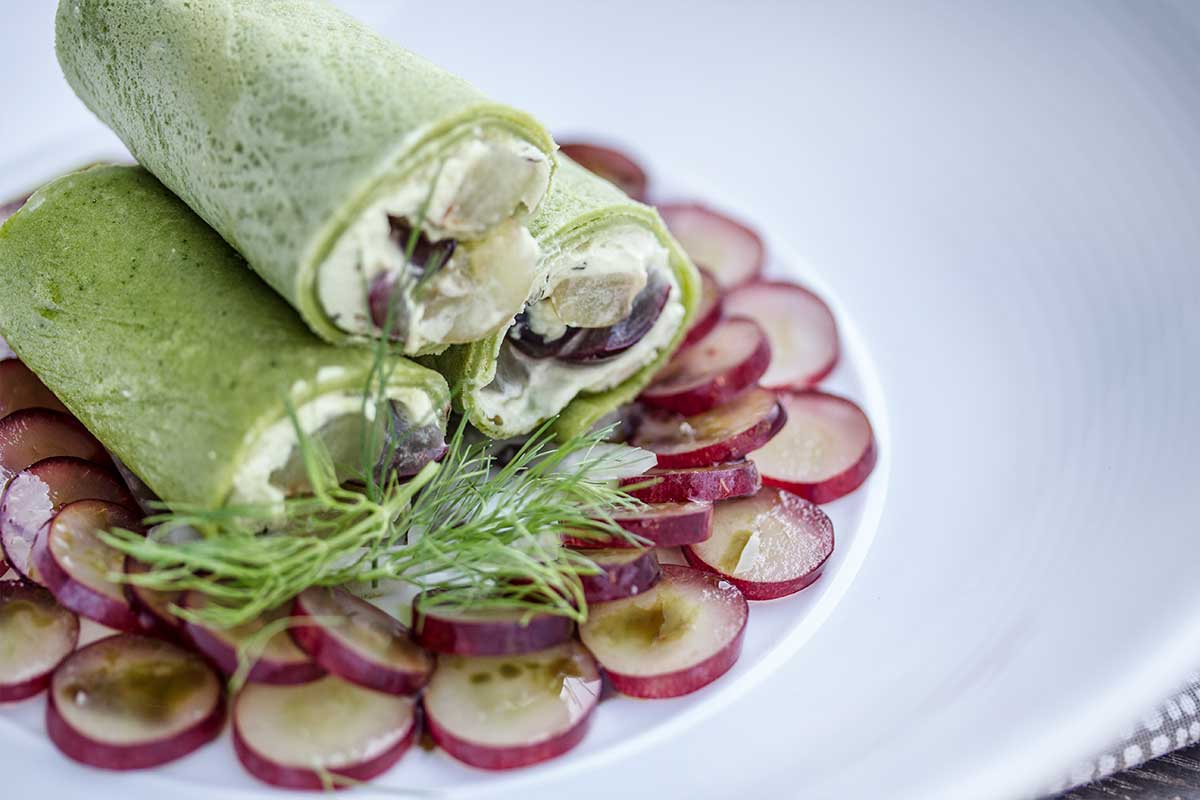 Grape, Herb & Goat Cheese Wraps Marx Foods Blog