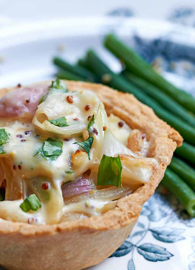 White onion and tarragon tart