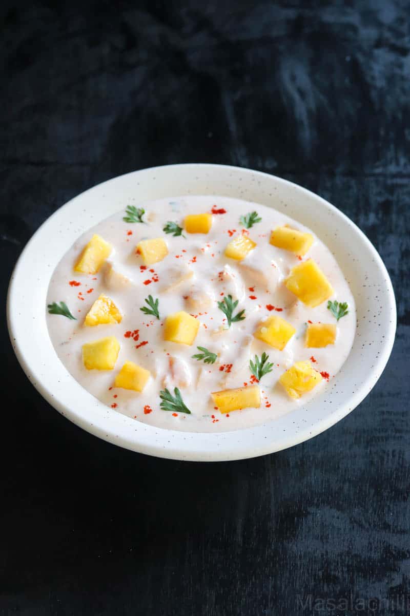 Fresh Pineapple Raita Masalachilli
