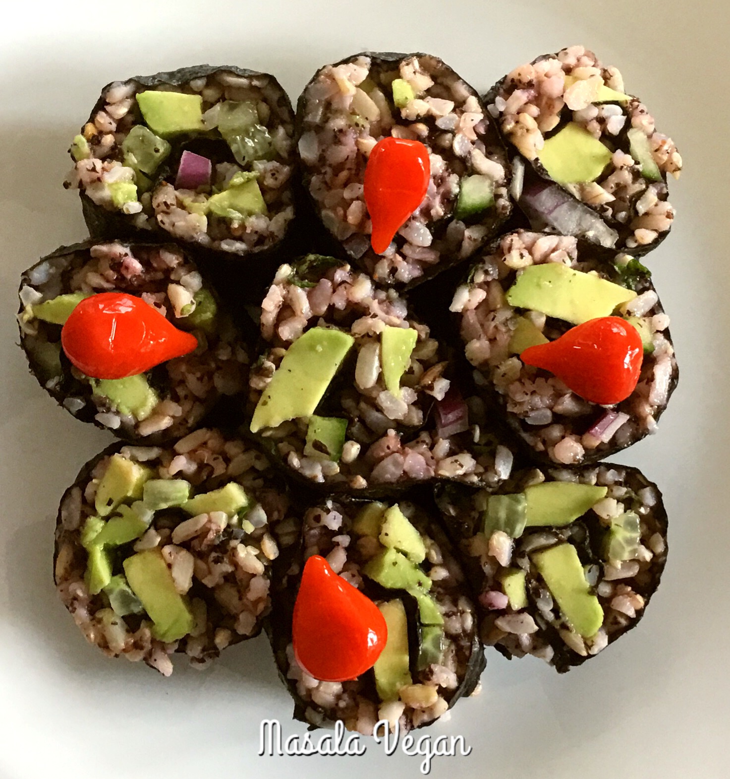 Brown & Wild Rice Sushi (Leftover Recipe) Masala Vegan