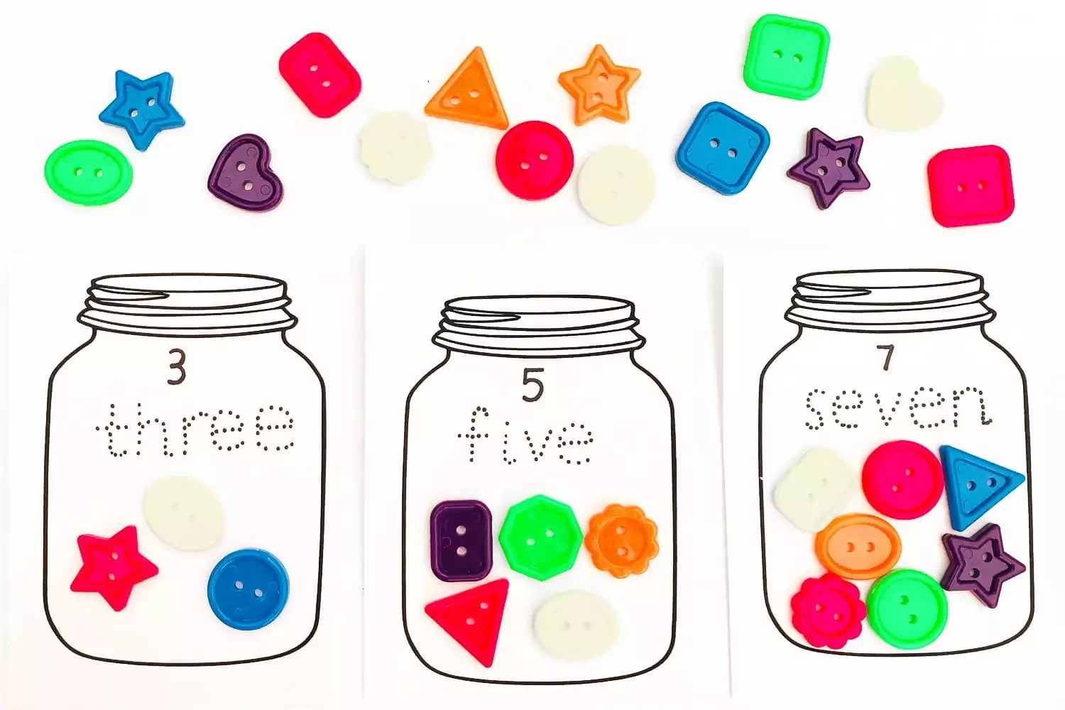 Sweetie jar counting game with FREE printables Learning Fun