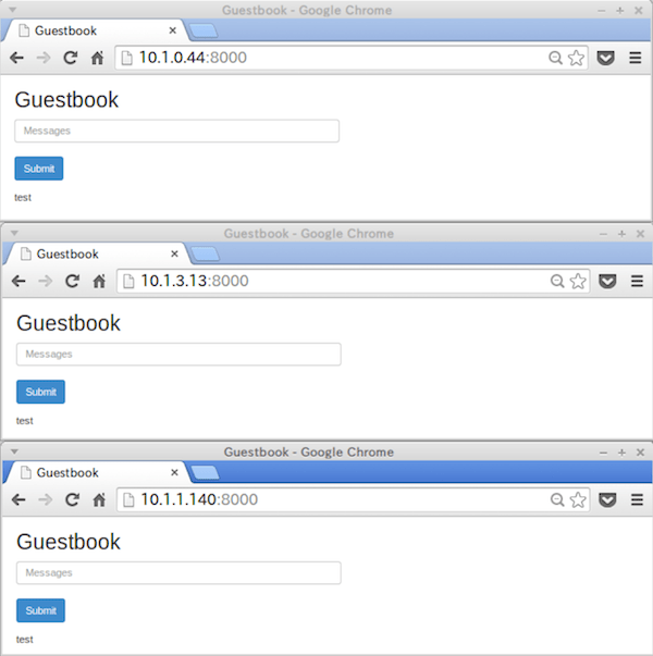 in CoreOS with Rudder on IDCFクラウド Part4 GuestBook example