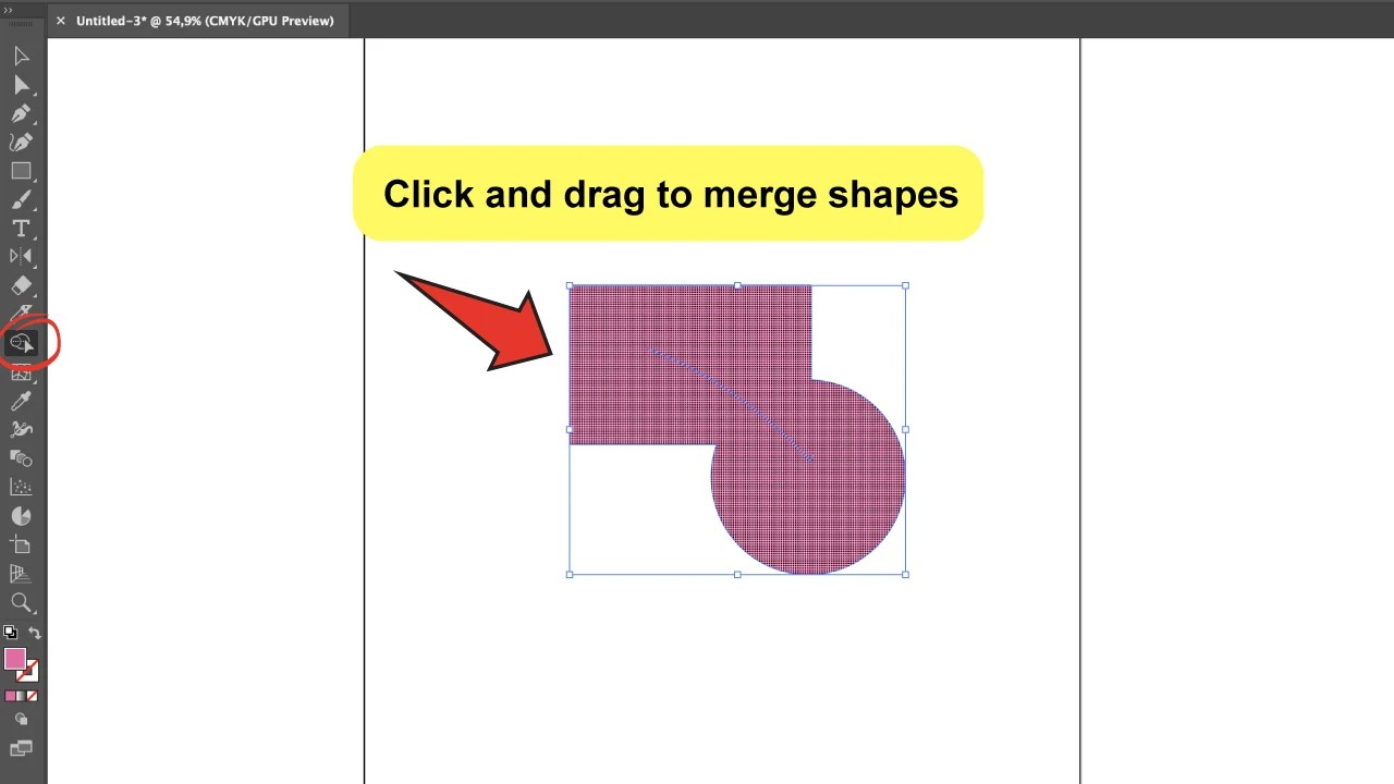 Illustrator How to Use the Shape Builder Tool