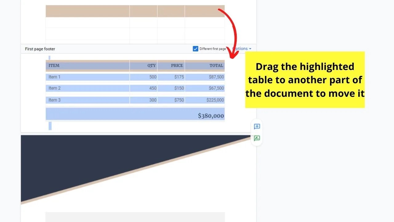 How to Move a Table in Google Docs in 2 Simple Steps