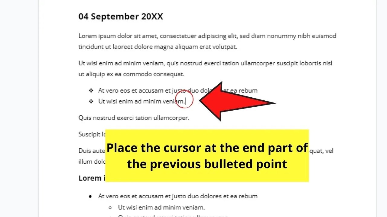 How to Make a Sub Bullet in Google Docs — 2 Ways