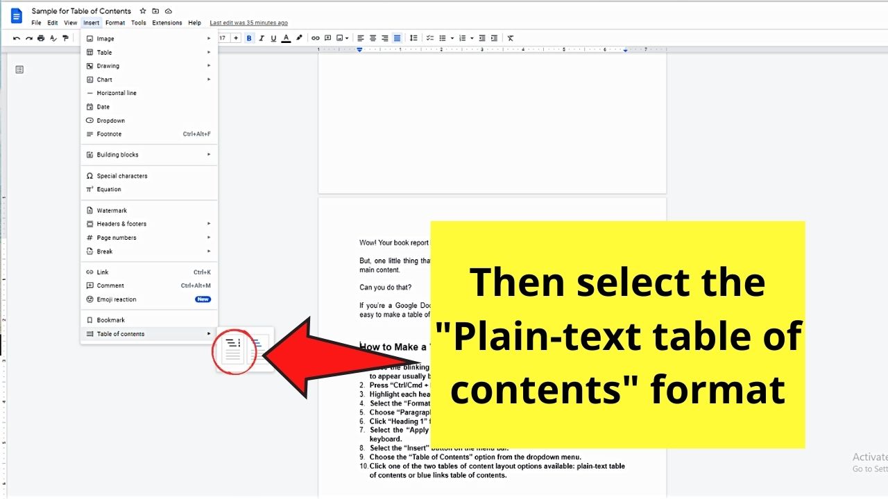 How To Auto Generate Table Of Contents In Google Docs