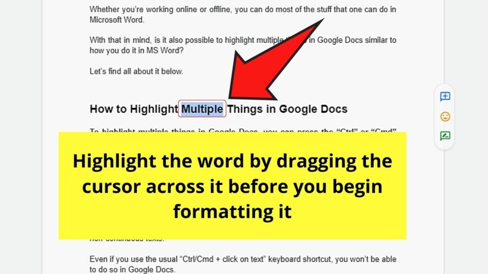 2 Methods to Highlight Multiple Things in Google Docs