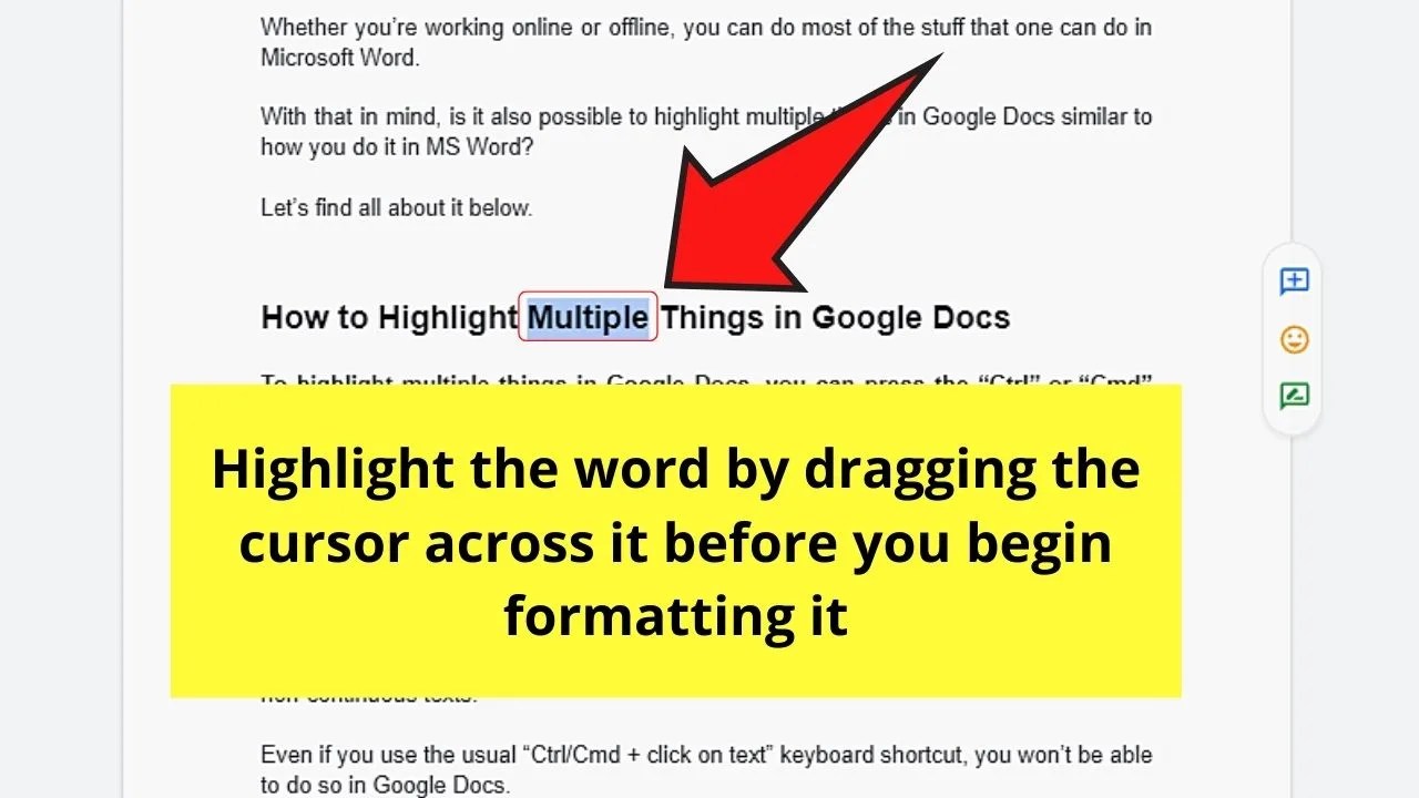 2 Methods to Highlight Multiple Things in Google Docs