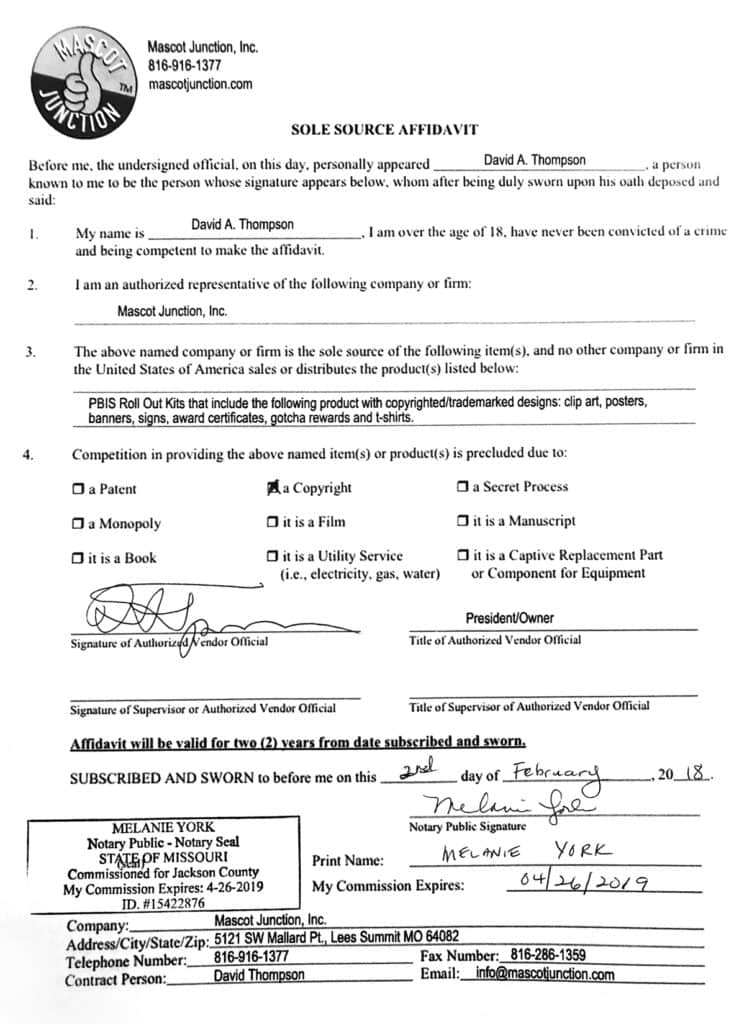 Sole Source Provider