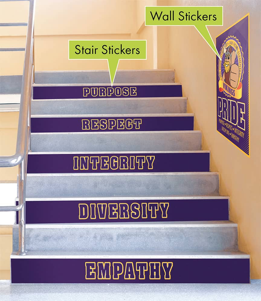 Stair Stickers / Staircase / Stairs Sticker Mascot Junction
