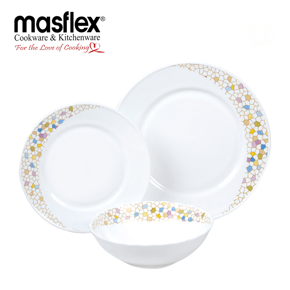 6 Piece Mosaic Opal Dinnerware Set Masflex