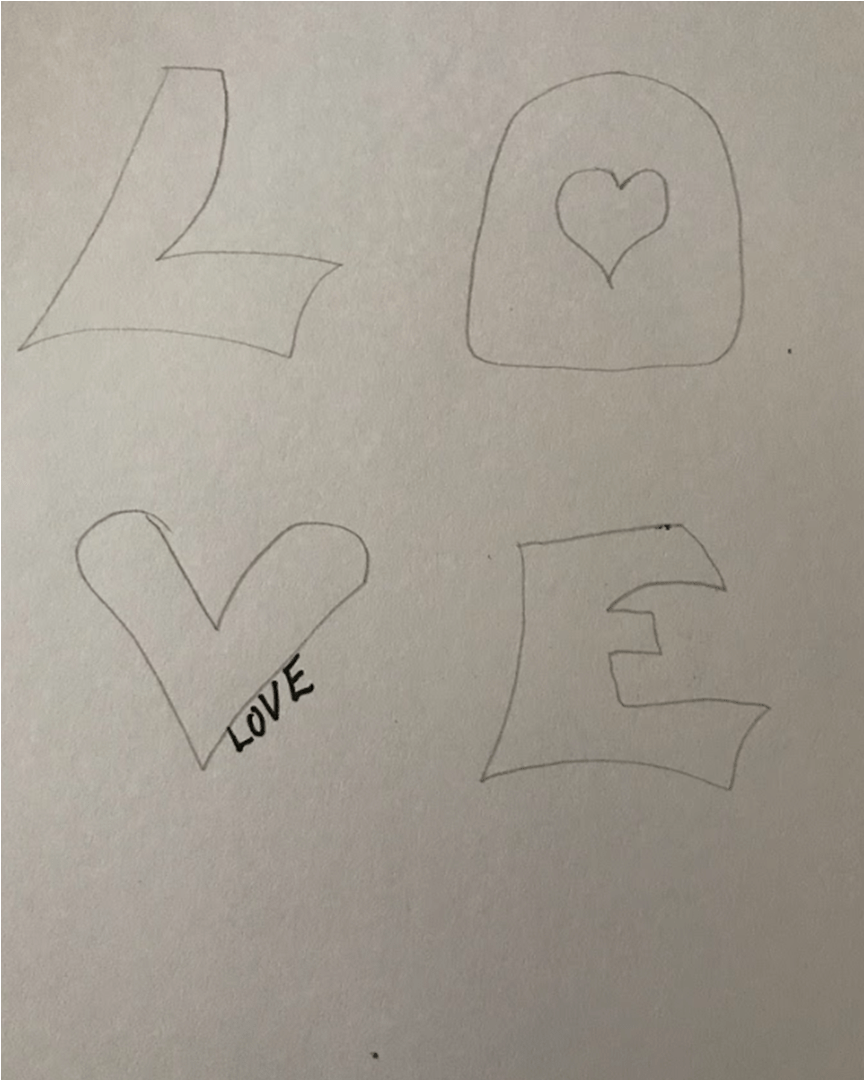 Mash > My Family / Mo Chlann > Love heart of love Valentines card step by step drawing ideas
