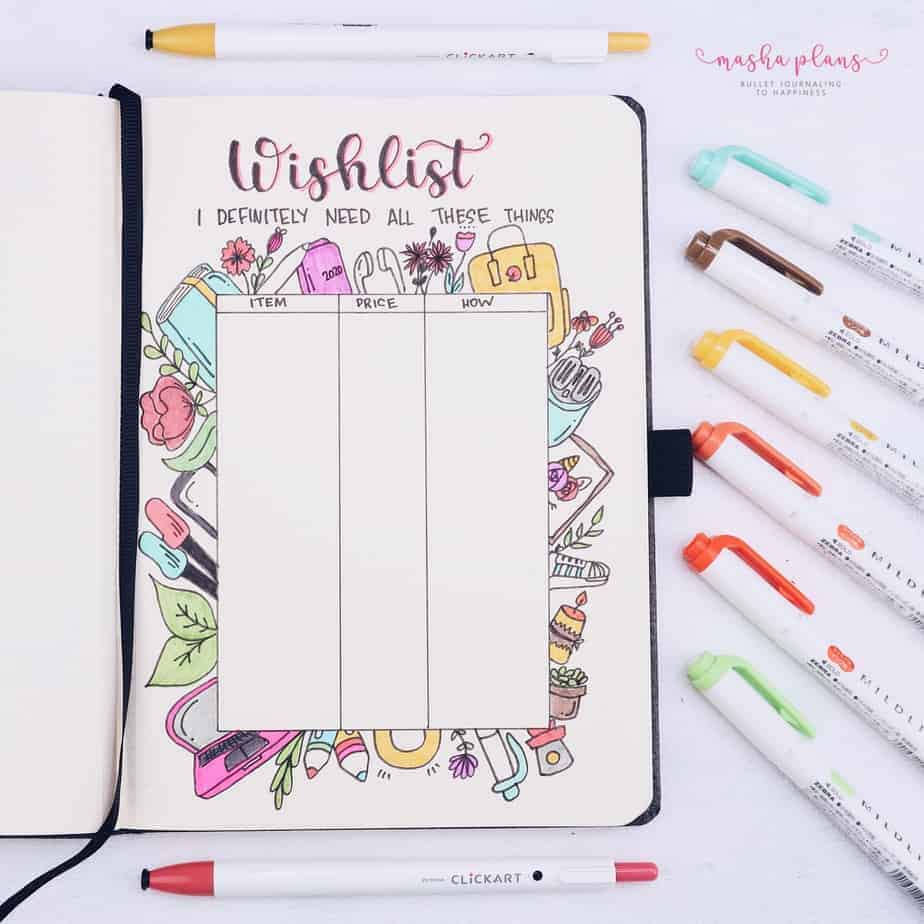 31 Fun and Simple Bullet Journal Page Ideas Masha Plans