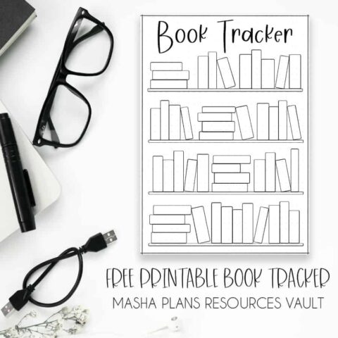 Free Book Tracker Bullet Journal Printables | Masha Plans