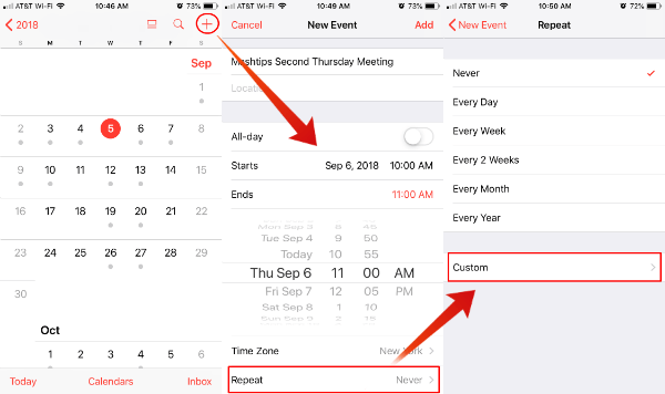 How to Add Recurring Events to iPhone Calendar? MashTips