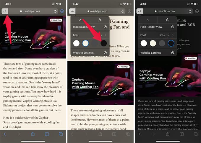 How to Get Reader View in Safari on iPhone and Customize It MashTips