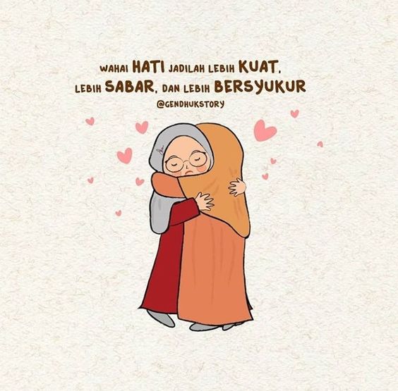 Paling Keren 30+ Gambar Kartun Muslimah Tentang Sabar Gani Gambar