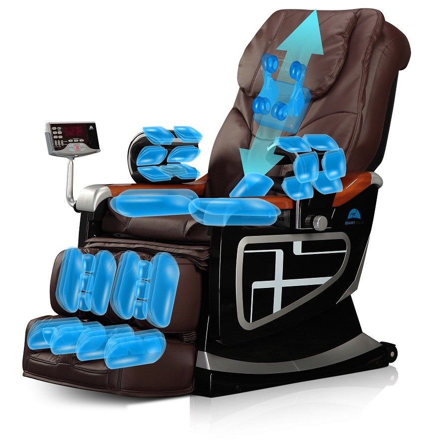 BC11D Recliner Shiatsu Massage Chair 92 Airbags BuiltIn Heat Beauty