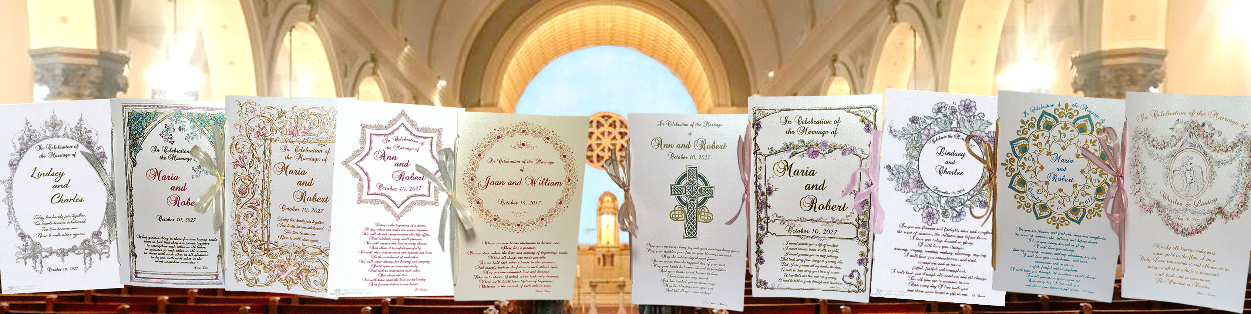 weddingbookletheaderweb Lauren's Personalized Mass Booklets