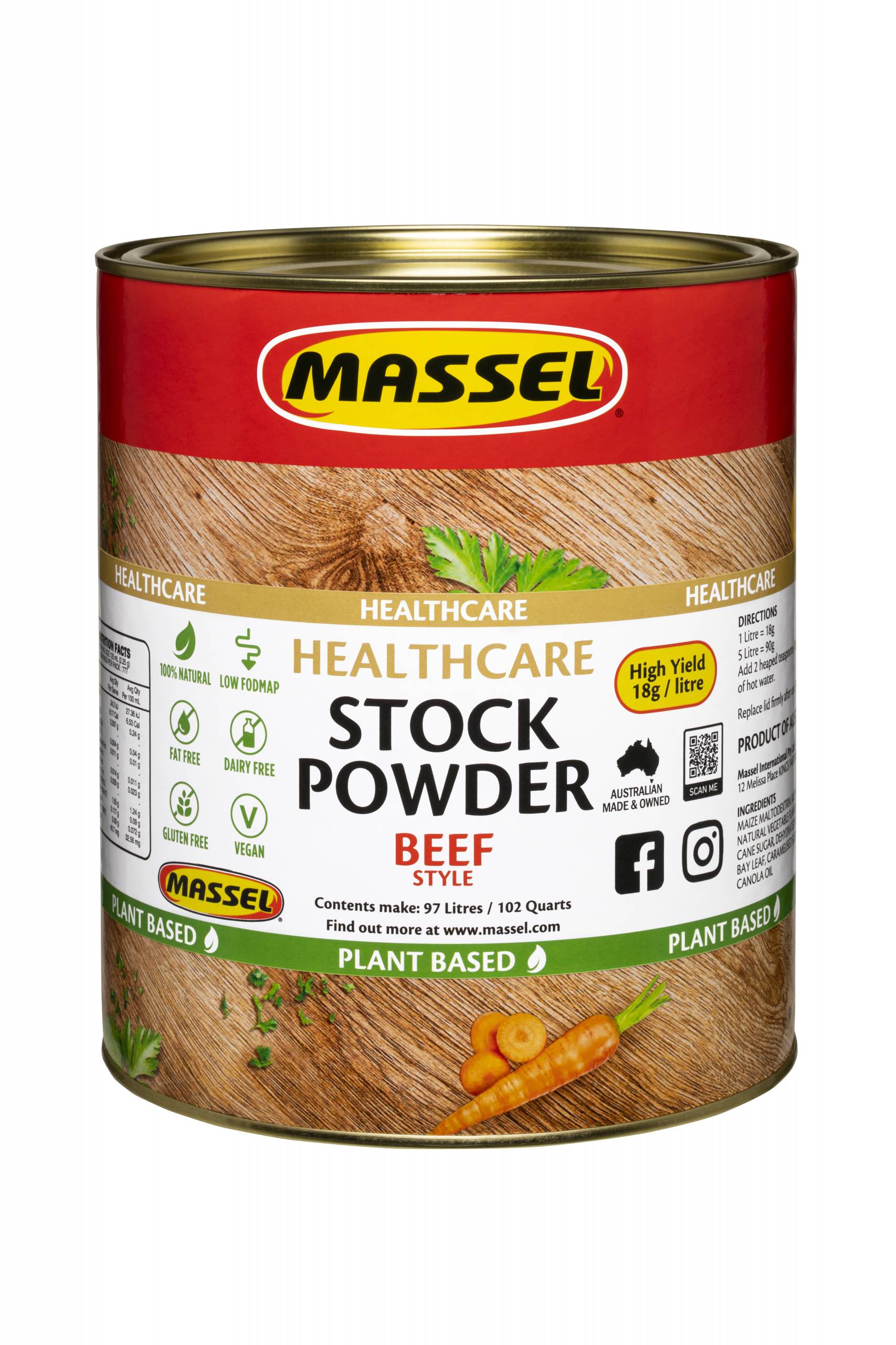 Healthcare Stock Powder Beef Style 1.75KG Massel