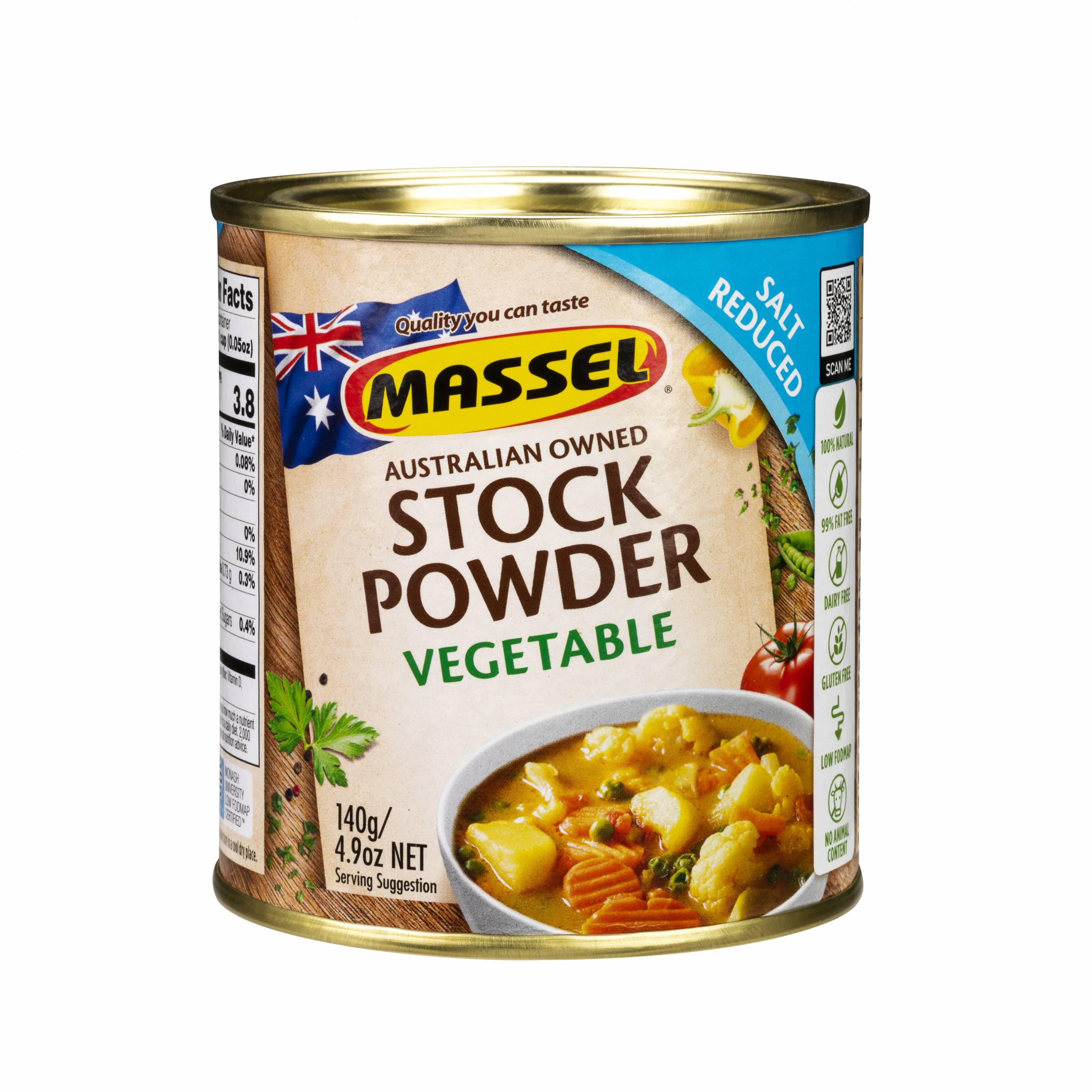 Massel Premium Salt Reduced Stock Powder Vegetable 140GM Massel