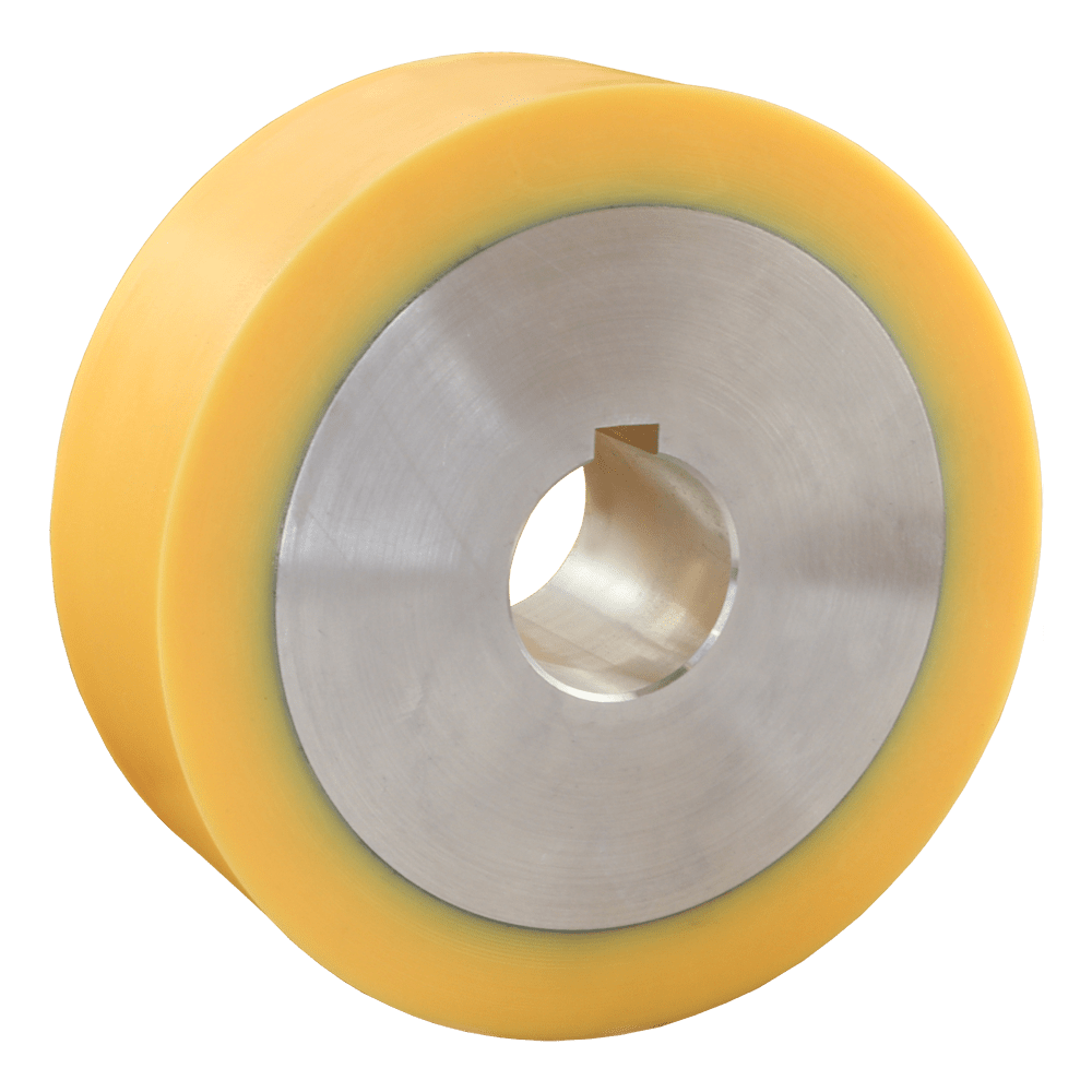 Urethane Roller 5 1/2" x 2" for 35 mm Keyed Shaft 80 Durometer Masse