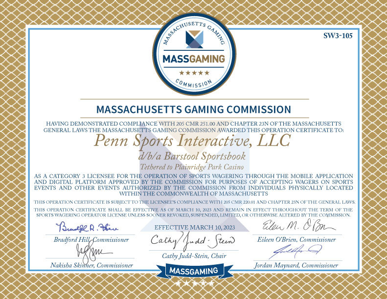 Penn Sports Interactive Massachusetts Gaming Commission