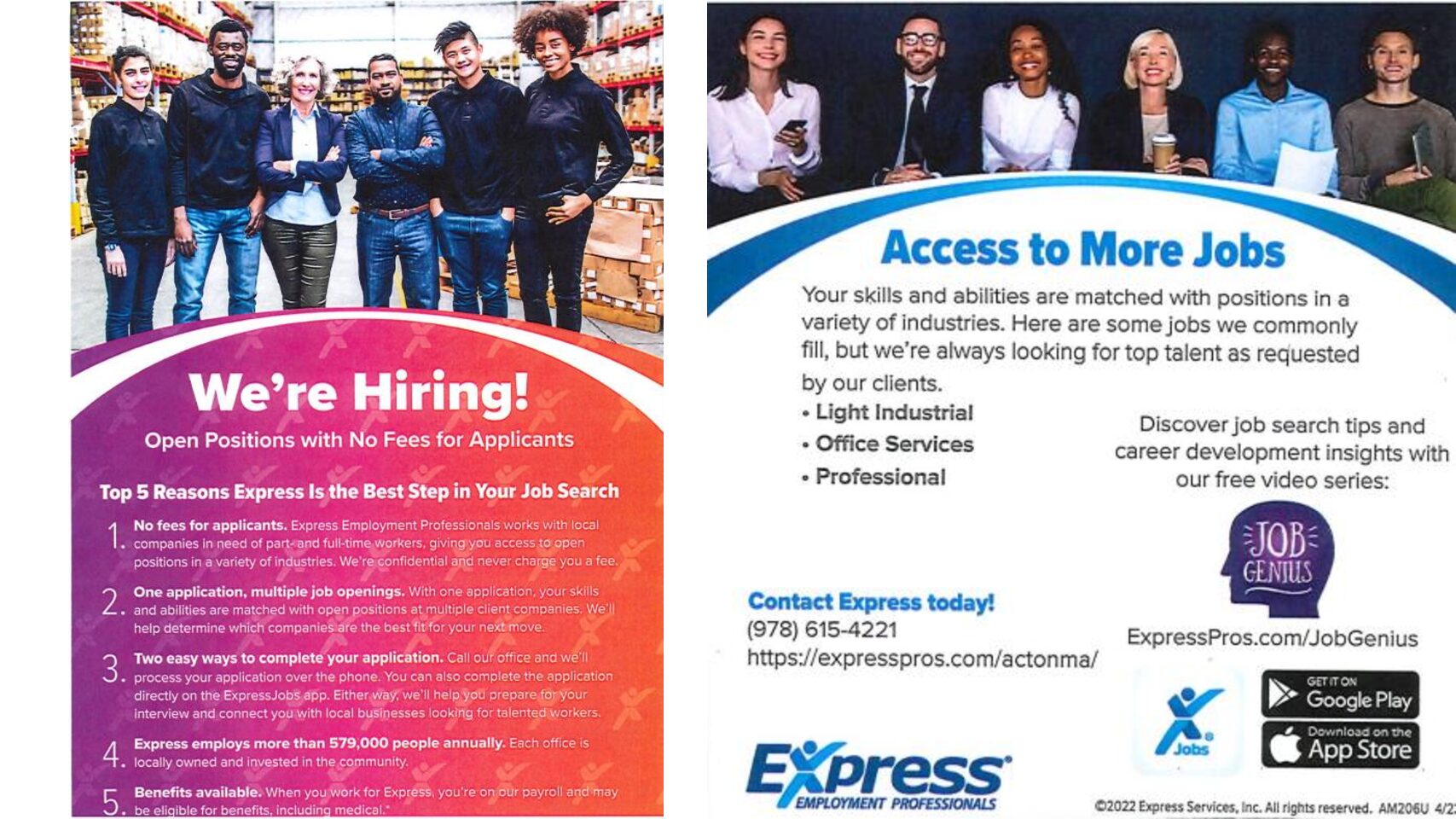OPEN POSITIONS CHECK IT OUT! MassHire North Central Career Center