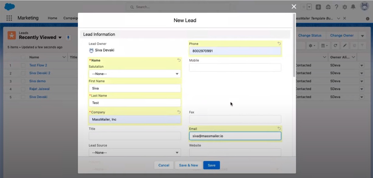 How To Send Email Alerts In MassMailer Using The Salesforce Flow Builder