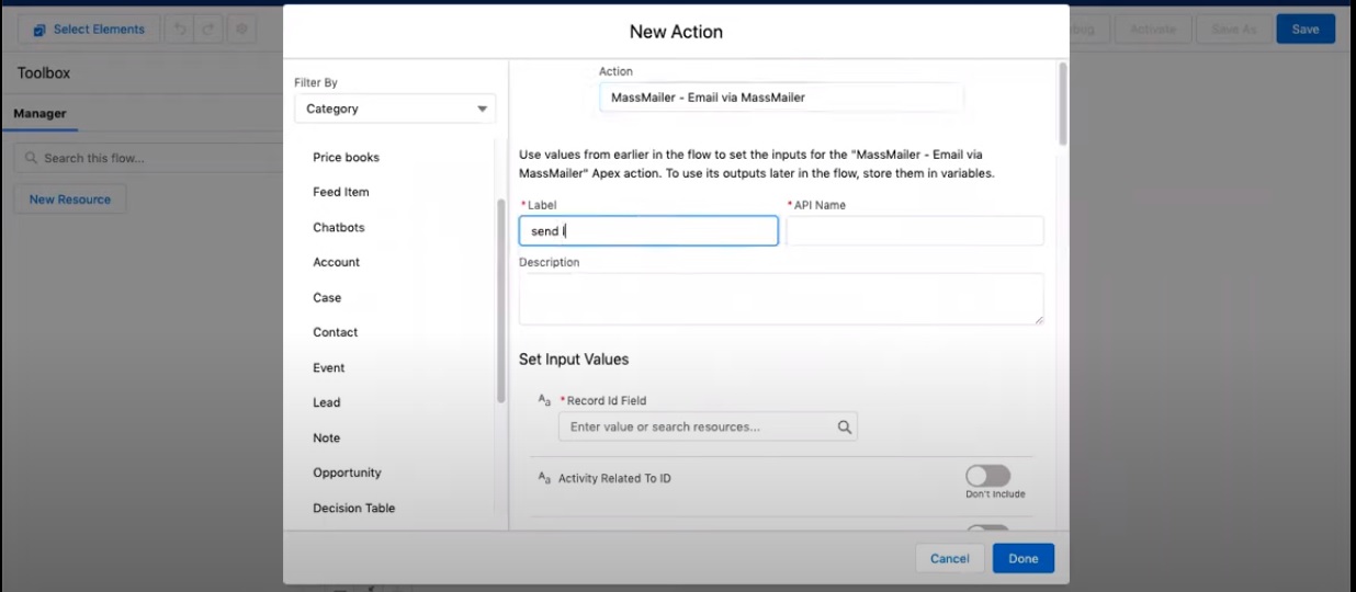 How To Send Email Alerts In MassMailer Using The Salesforce Flow Builder