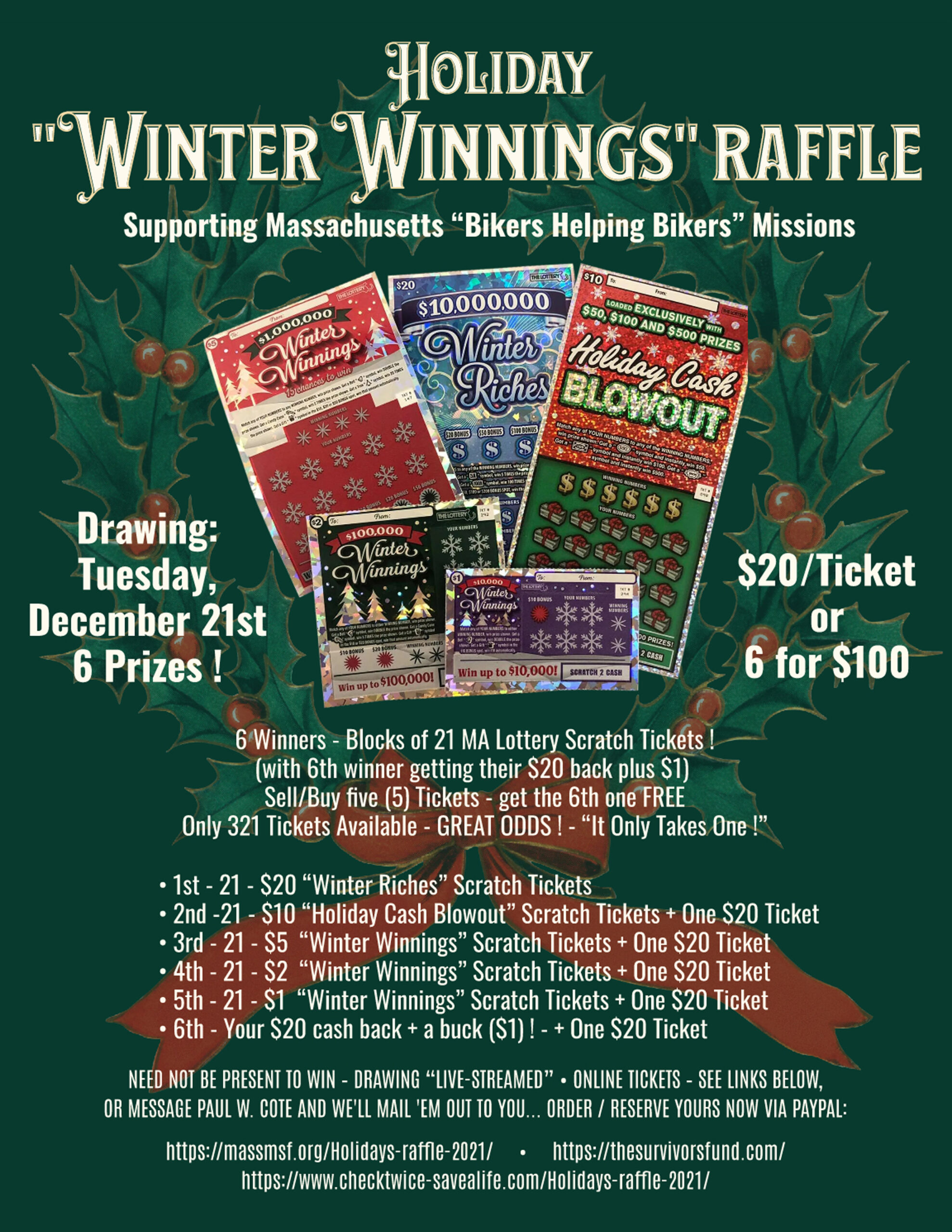 Holiday 'Winter Winnings' Raffle Riders Helping Riders