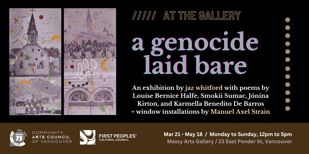 At The Gallery / a genocide laid bare by jaz whitford with Manuel