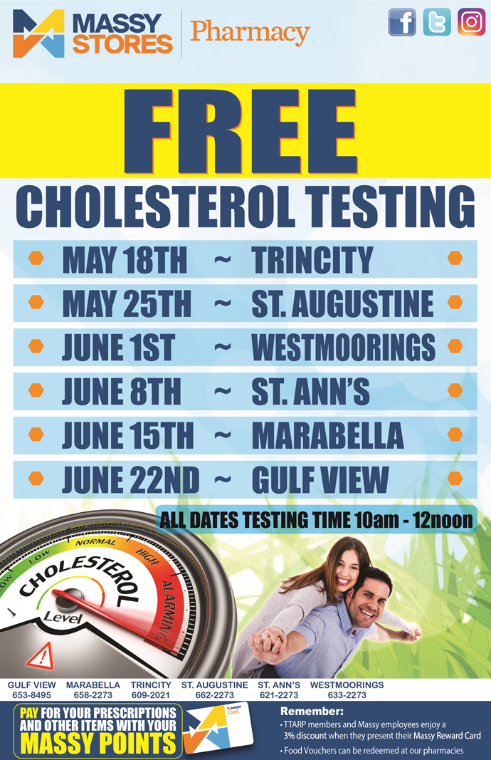 FreeCholesterolTestPoster Massy Stores Barbados